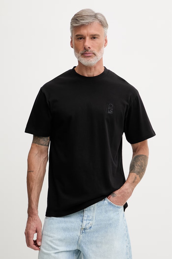 Футболка чоловіча бавовняна Rip Curl SEARCH EMBROIDERY колір чорний