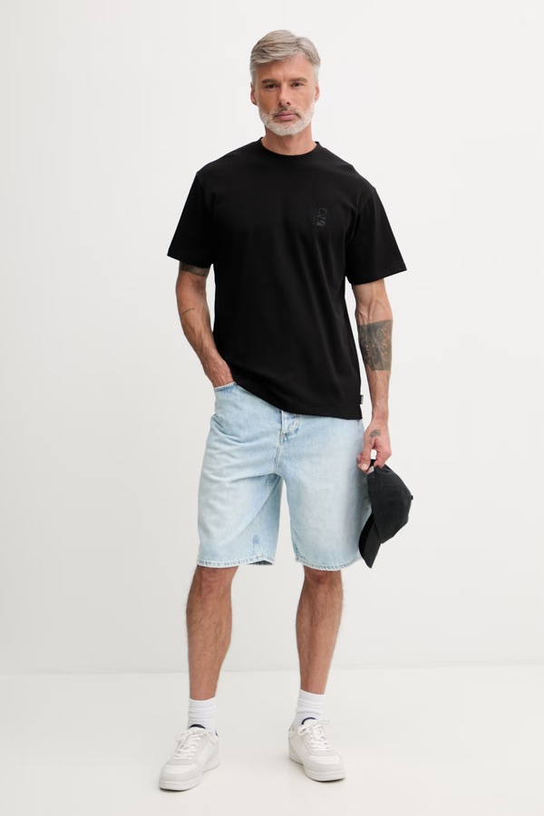 Футболка мужская хлопковая Rip Curl SEARCH EMBROIDERY цвет черный