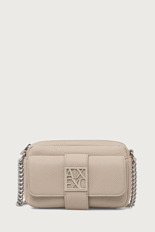 Сумочка жіноча зі штучної шкіри Armani Exchange колір бежевий