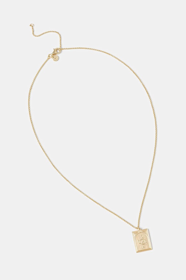 Ожерелье серебряное позолоченное Tom Wood Tarot Lovers Pendant Gold