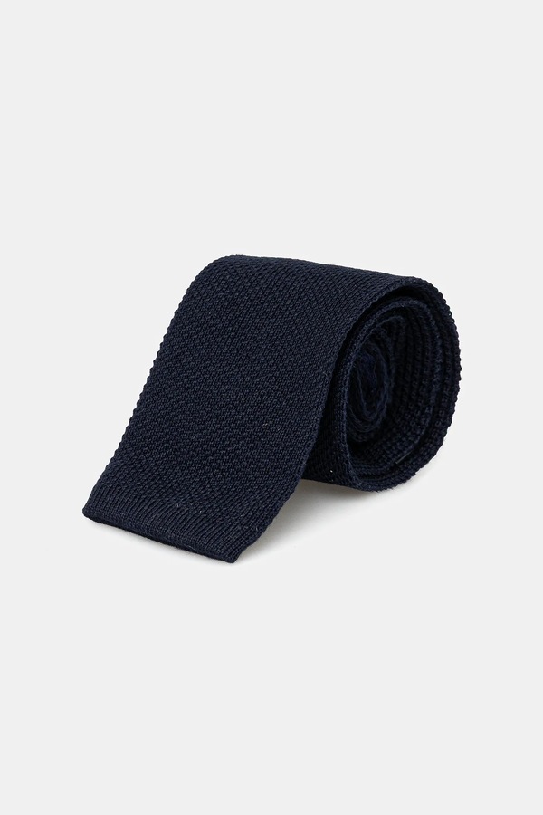 Вовняна краватка BOSS H-TIE 7 CM K. 252 DB колір синій фото 2
