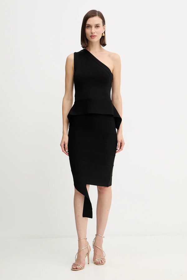 Блузка Herve Leger Betty колір чорний