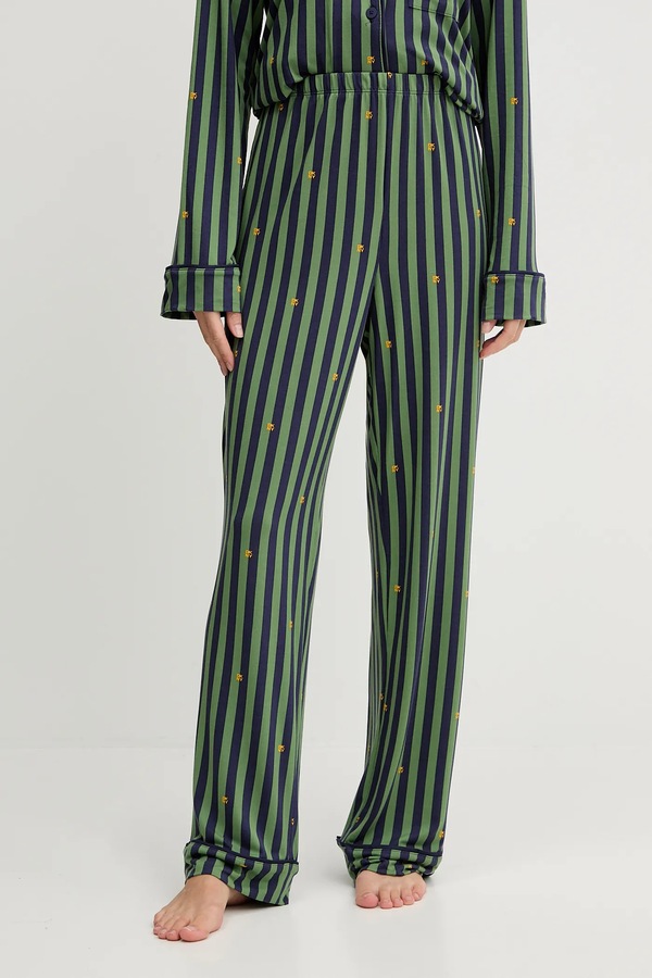 Піжама DKNY колір зелений фото 3