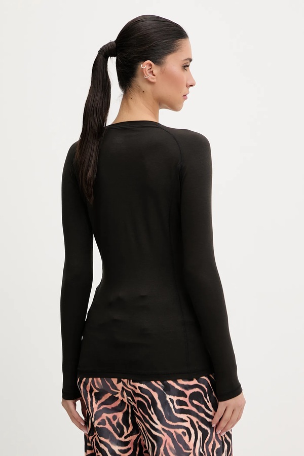 Функціональний лонгслів Descente BASE LAYER TOP колір чорний фото 2