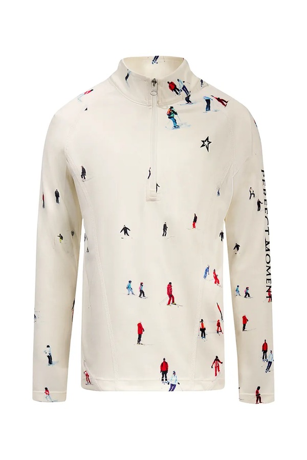 Детский функциональный лонгслив Perfect Moment thermal half zip цвет бежевый