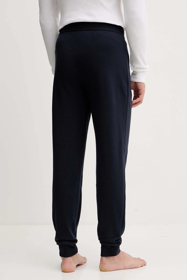 Спортивні штани чоловічі BOSS Waffle Pants Cuff колір темно-синій фото 3