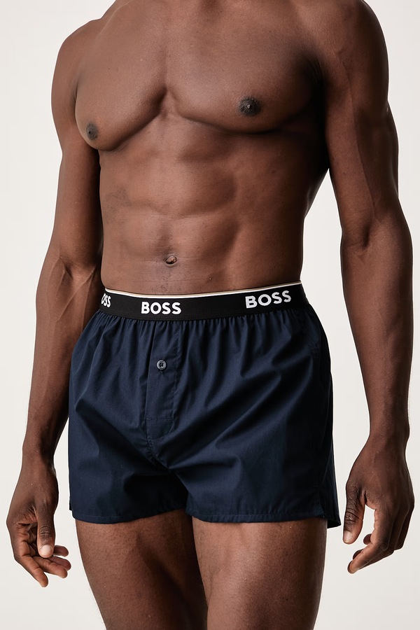 Боксеры мужские хлопковые 2P Boxer Shorts EW 2 шт. BOSS цвет коричневый