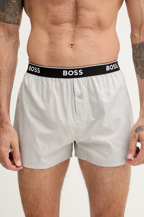 Боксери чоловічі бавовняні 2P Boxer Shorts EW 2 шт. BOSS колір чорний фото 3