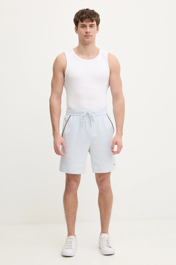 Шорти loungwear чоловічі бавовняні з еластаном BOSS Unique Shorts CW колір блакитний