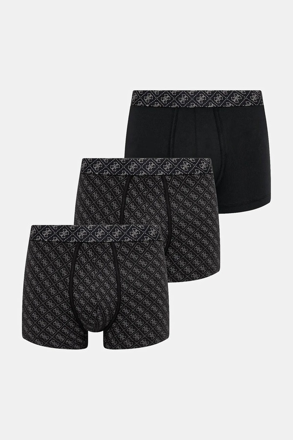Хлопковые боксеры Guess 3-pack цвет черный