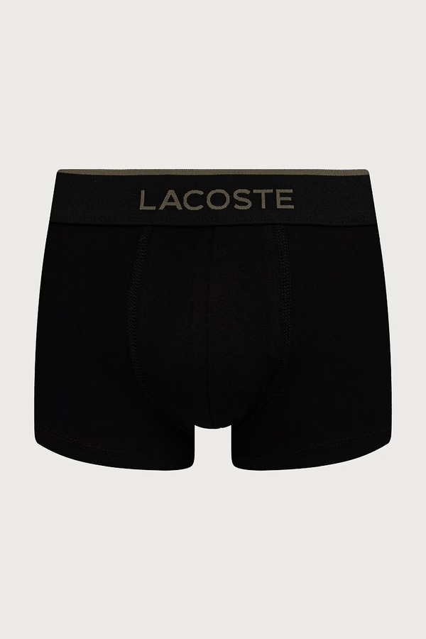 Боксери чоловічі з бавовною 3 шт. Lacoste колір чорний фото 2