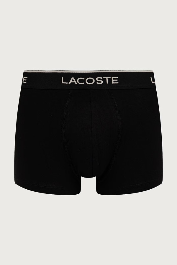 Боксери чоловічі з бавовною 3 шт. Lacoste колір чорний фото 3