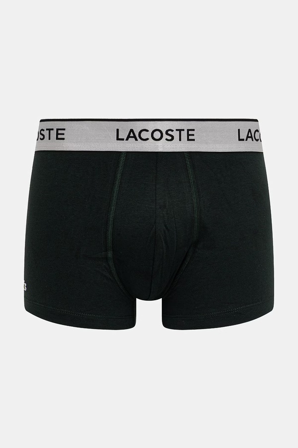Облягаючі боксери чоловічі з бавовною 3 шт. Lacoste колір чорний фото 2