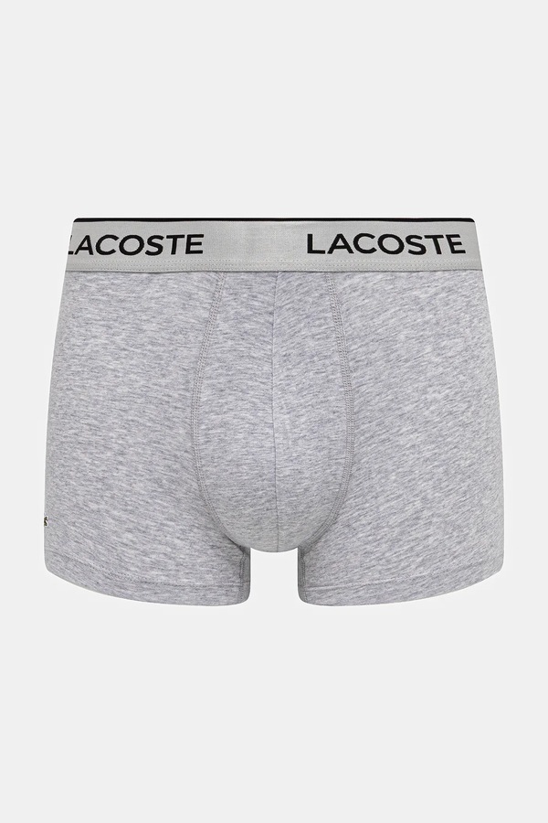 Облегающие боксеры мужские с хлопком 3 шт. Lacoste цвет черный фото 2