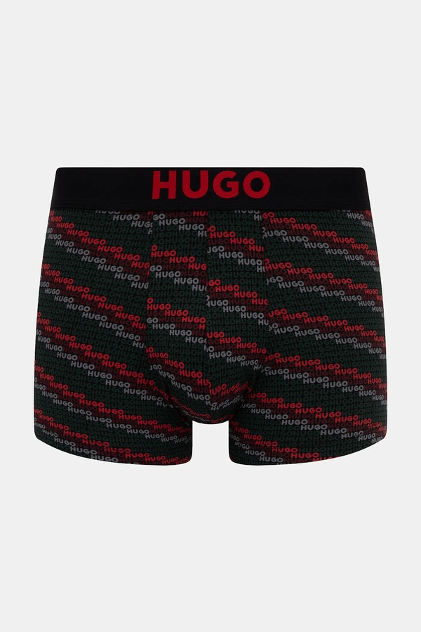 Боксеры мужские с хлопком TRUNK TRIPLET GIFT 3 шт. HUGO цвет черный