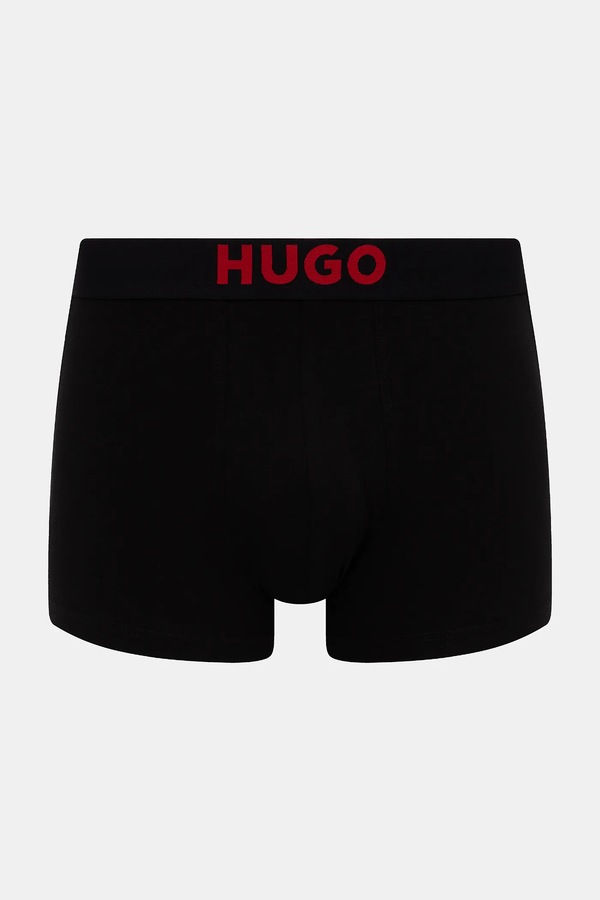 Боксери чоловічі з бавовною TRUNK TRIPLET GIFT 3 шт. HUGO колір чорний фото 4