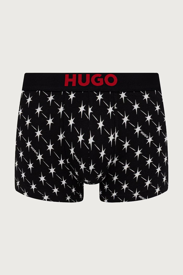 Боксери чоловічі з бавовною TRUNK TRIPLET GIFT 3 шт. HUGO колір чорний