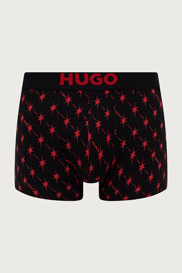 Боксери чоловічі з бавовною TRUNK TRIPLET GIFT 3 шт. HUGO колір чорний фото 2
