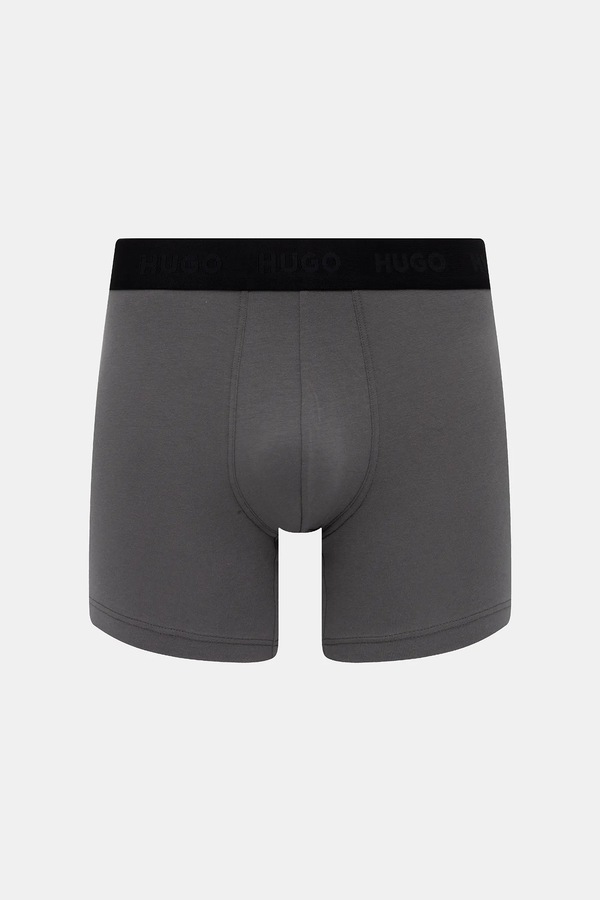 Боксери HUGO 3-pack BOXERBR TRIPLET GIFT колір чорний фото 4
