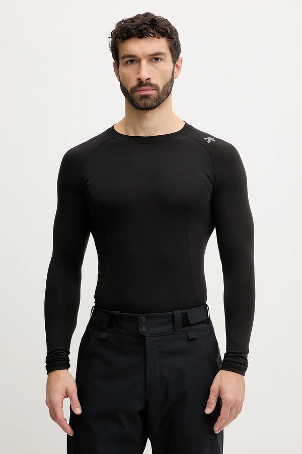 Функціональний лонгслів Descente BASE LAYER TOP колір чорний