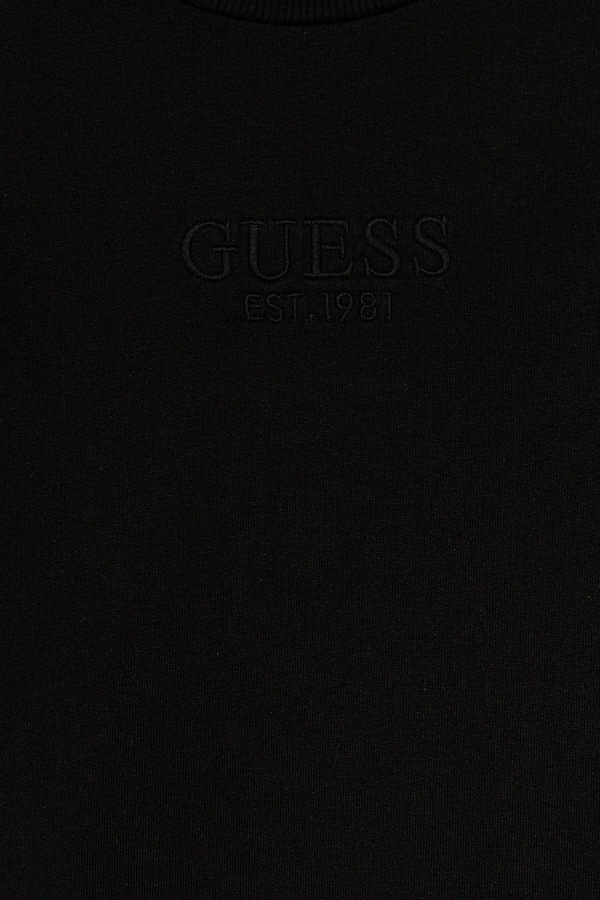 Дитяча бавовняна кофта Guess колір чорний фото 3