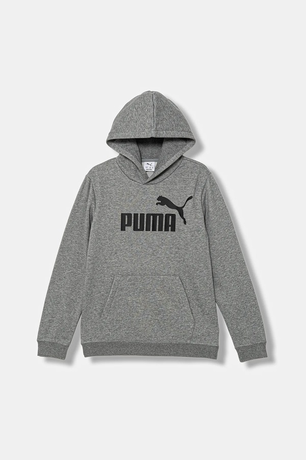 Дитяча кофта Puma ESS No. 1 Logo Hoodie FL B колір сірий