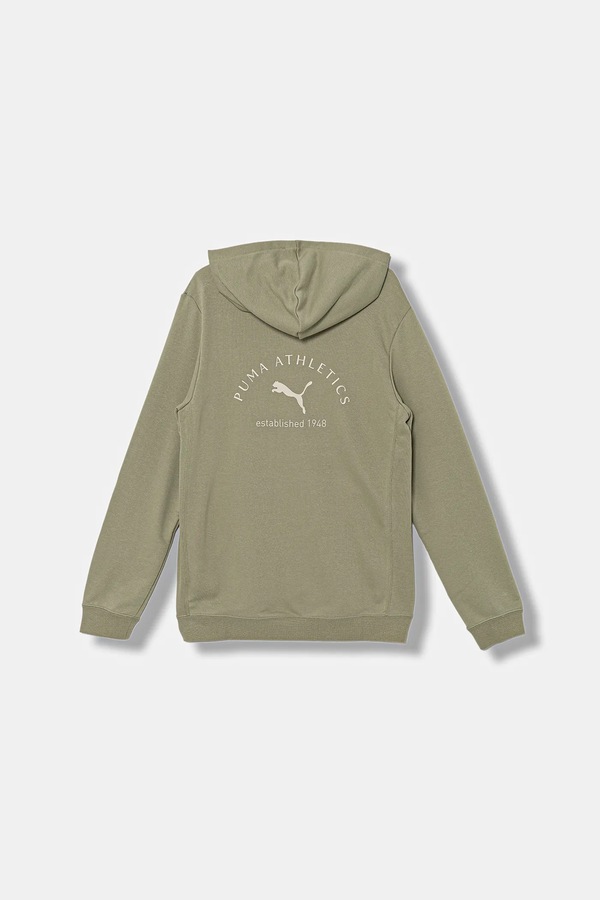 Дитяча кофта Puma CLASS Graphic Hoodie TR B колір зелений