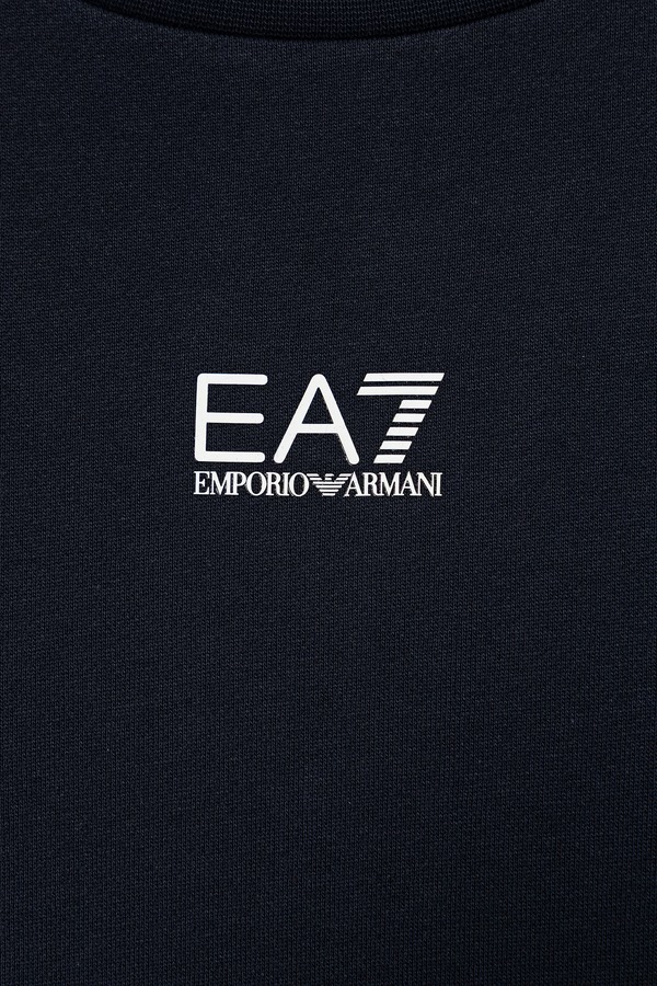 Кофта дитяча з бавовною EA7 Emporio Armani колір темно-синій фото 2