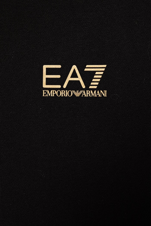 Кофта дитяча з бавовною EA7 Emporio Armani колір чорний фото 2