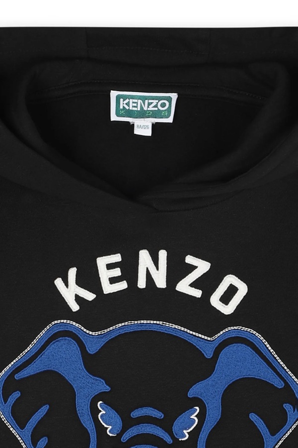 Дитяча бавовняна кофта Kenzo Kids колір чорний фото 3