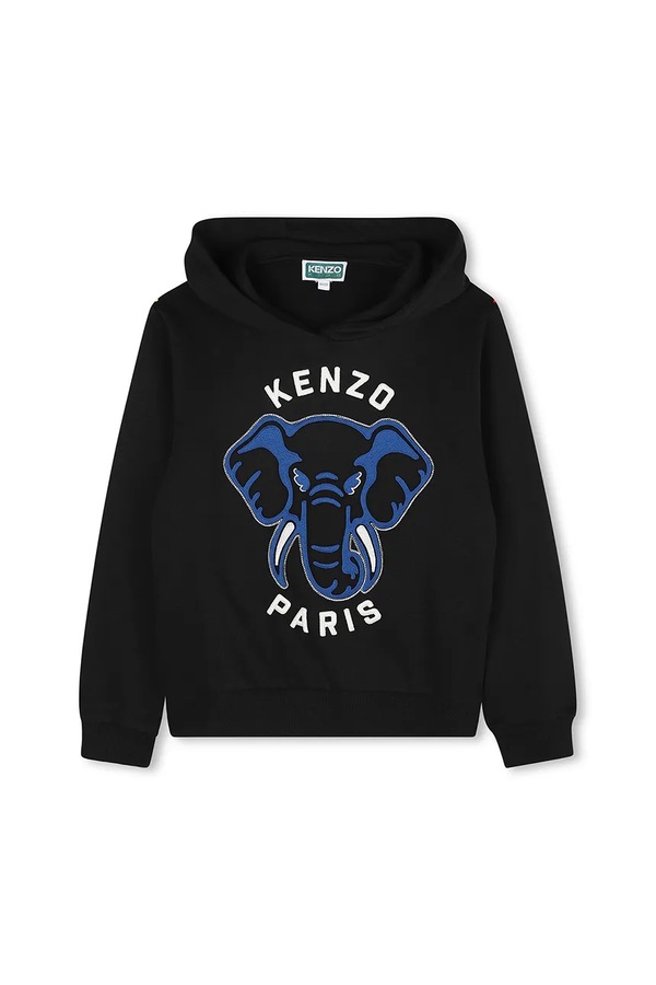 Дитяча бавовняна кофта Kenzo Kids колір чорний