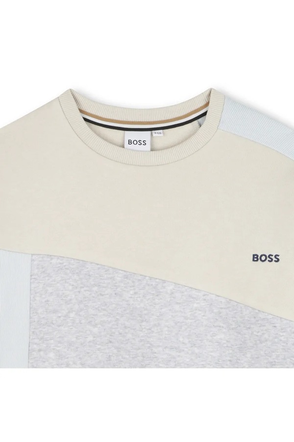 Дитяча кофта BOSS колір бежевий фото 3