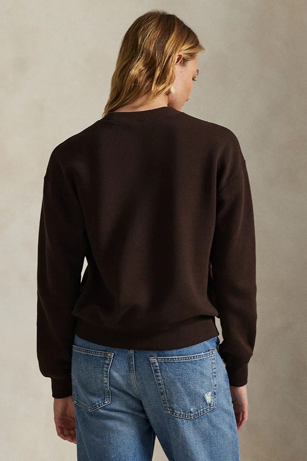 Кофта жіноча з бавовною Polo Ralph Lauren колір коричневий