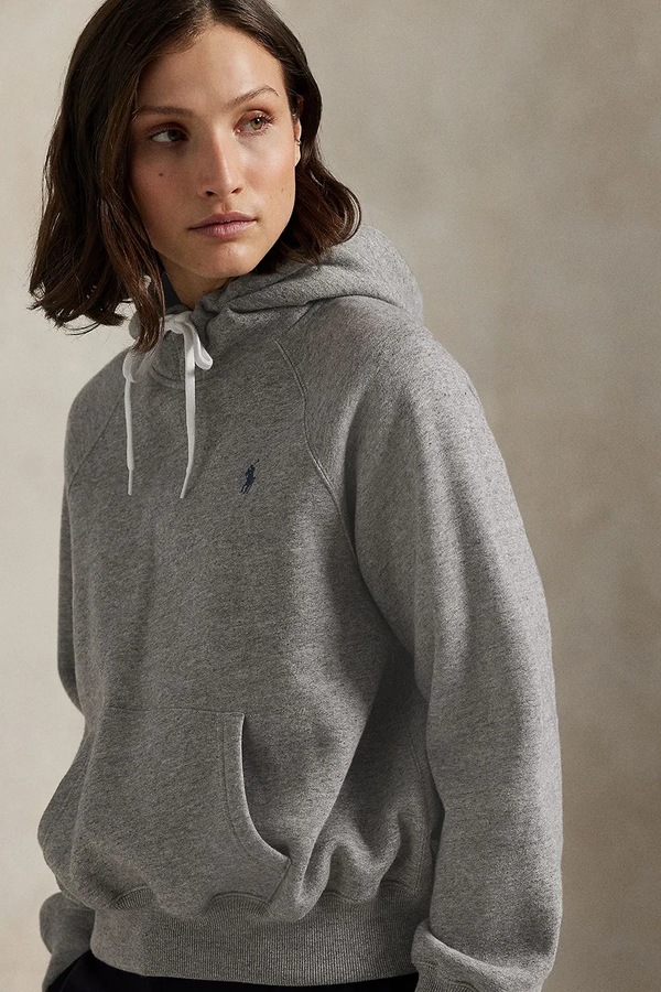 Кофта з капюшоном жіноча Polo Ralph Lauren колір сірий фото 4
