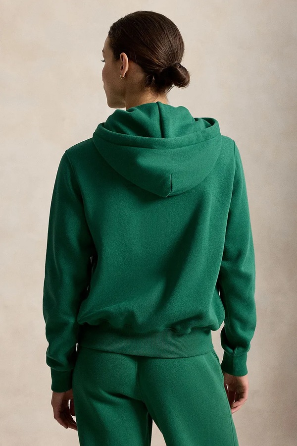 Жіноча кофта на застібці з капюшоном Polo Ralph Lauren колір зелений