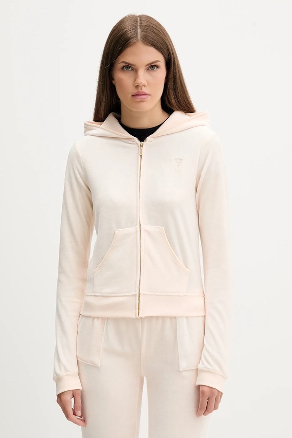 Кофта Juicy Couture HERITAGE ROBYN HOODIE колір рожевий