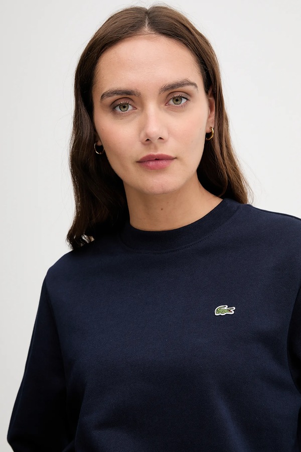Кофта жіноча бавовняна Lacoste колір темно-синій фото 4