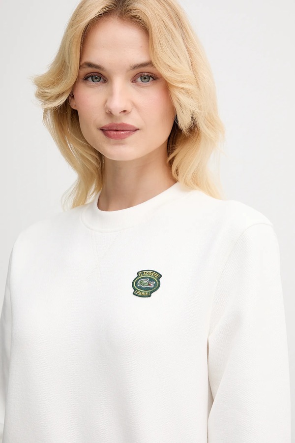 Кофта Lacoste колір бежевий фото 4