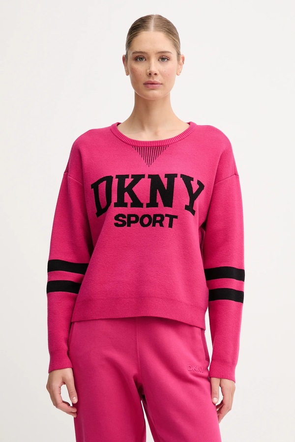 Светр DKNY колір рожевий