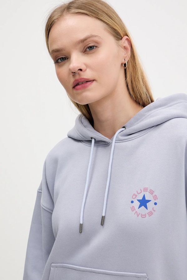Кофта Guess Jeans колір фіолетовий фото 4