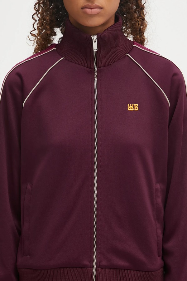 Кофта Wales Bonner Mantra Track Top колір бордовий фото 4