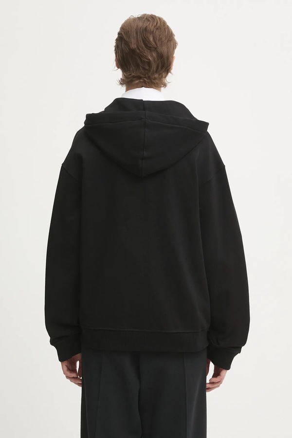 Хлопковая кофта Fiorucci Angel Patch Regular Fit Zip Up цвет черный фото 2