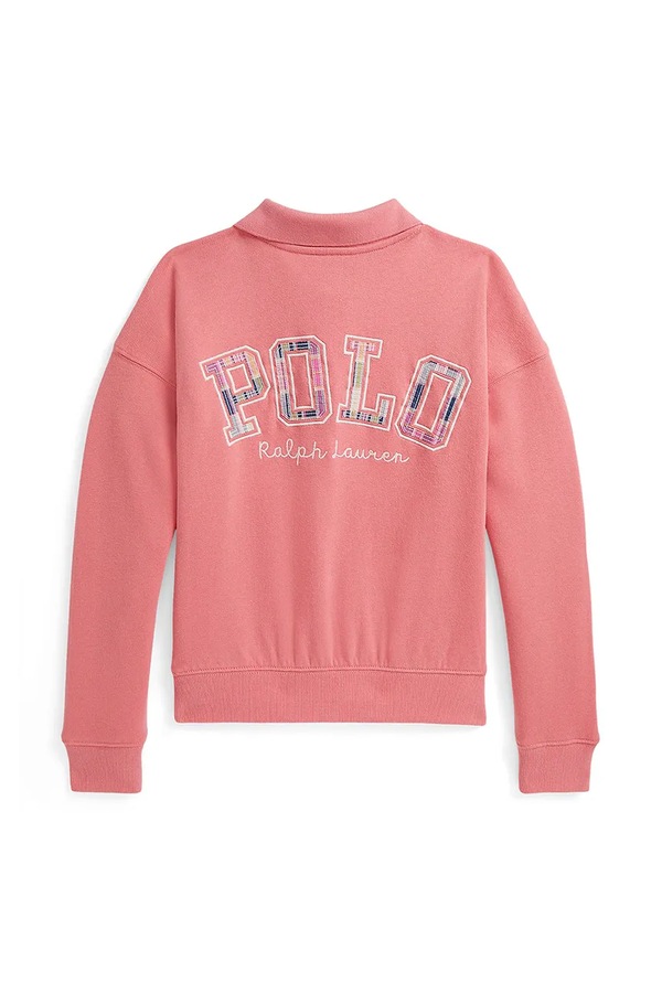 Детская хлопковая кофта Polo Ralph Lauren цвет розовый