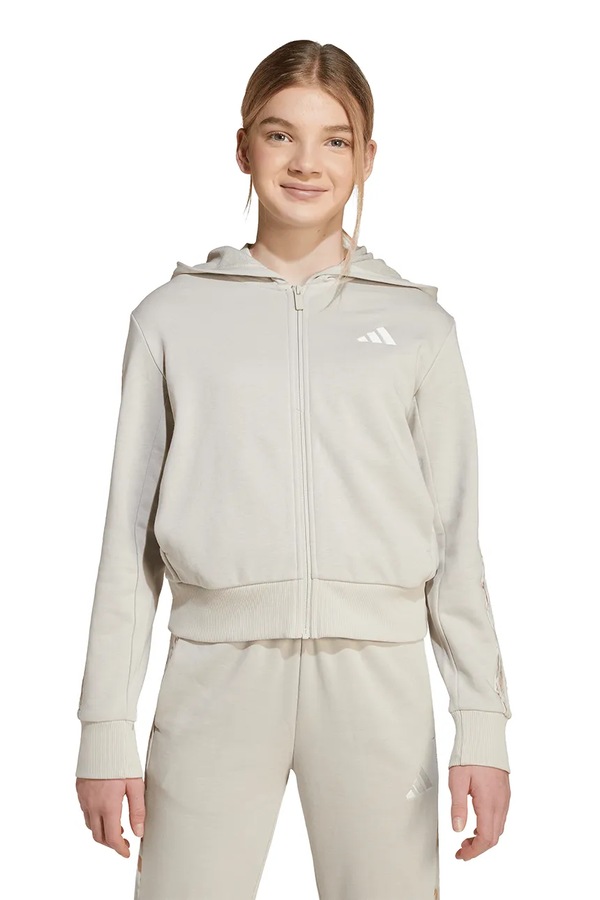 Дитяча кофта adidas колір бежевий