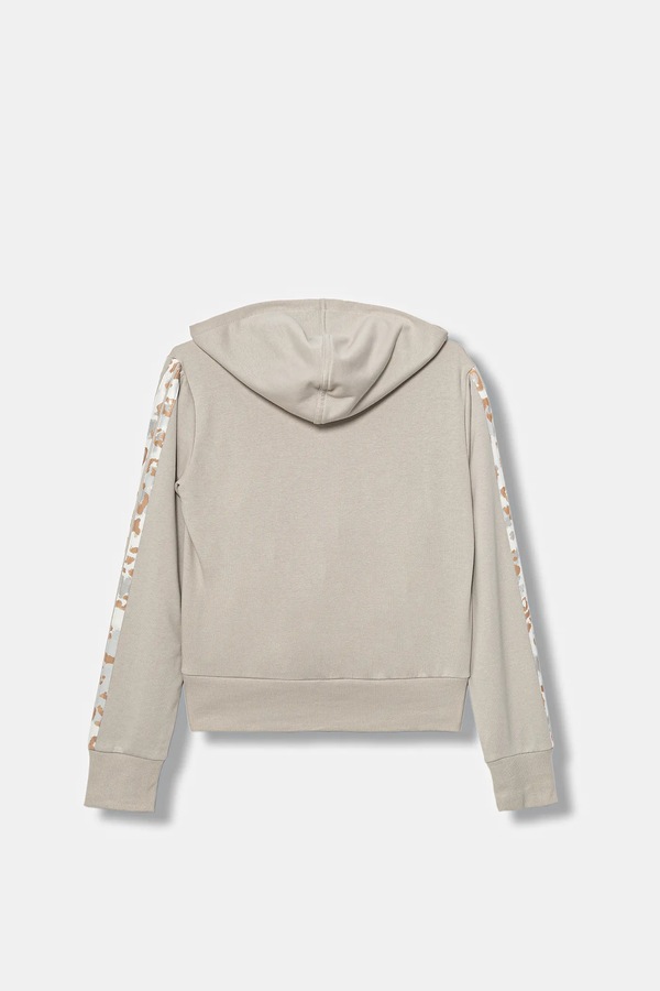 Дитяча кофта adidas колір бежевий фото 3