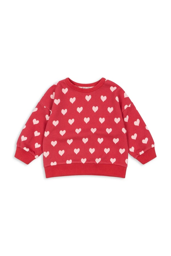 Дитяча бавовняна кофта Konges Sløjd LOUPY LOU SWEAT SHIRT OCS колір червоний