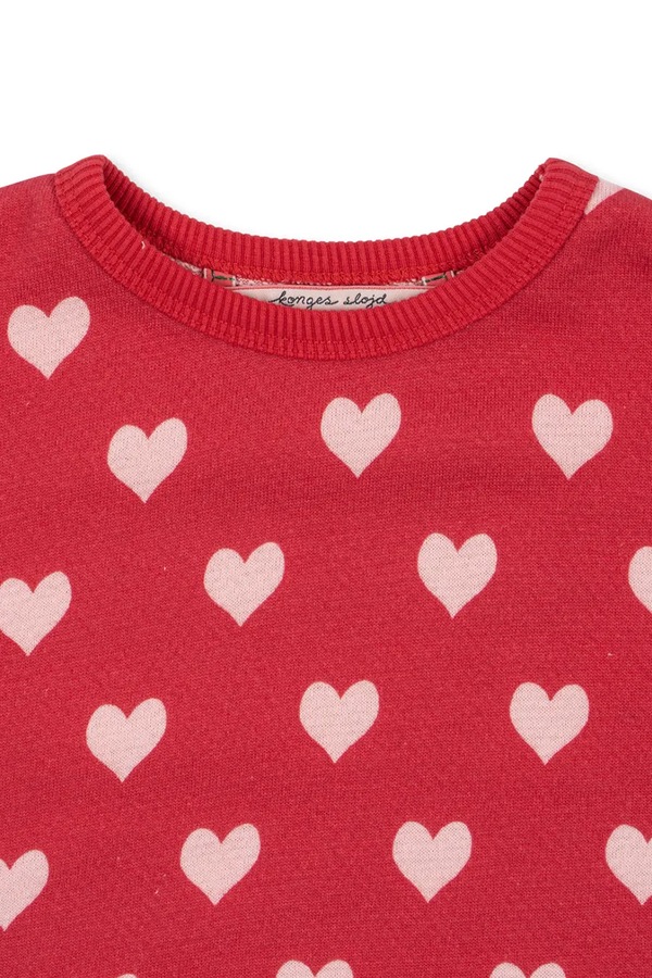 Дитяча бавовняна кофта Konges Sløjd LOUPY LOU SWEAT SHIRT OCS колір червоний фото 2