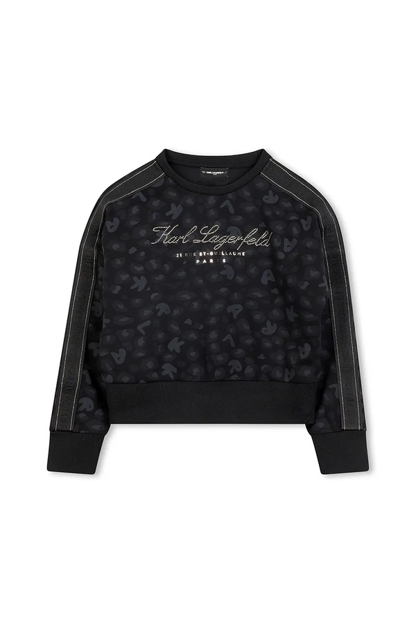 Дитяча кофта Karl Lagerfeld колір чорний