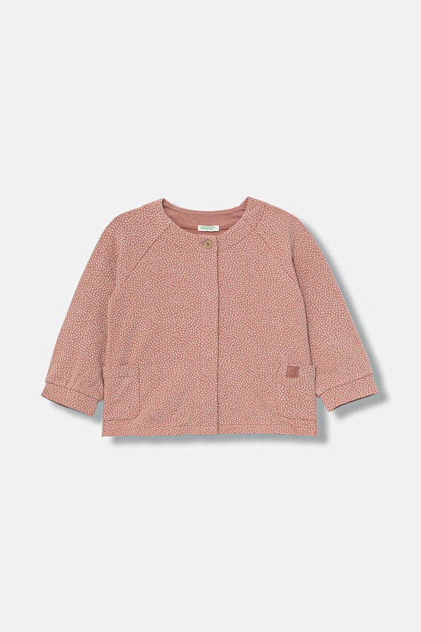 Кофта для немовлят United Colors of Benetton колір рожевий