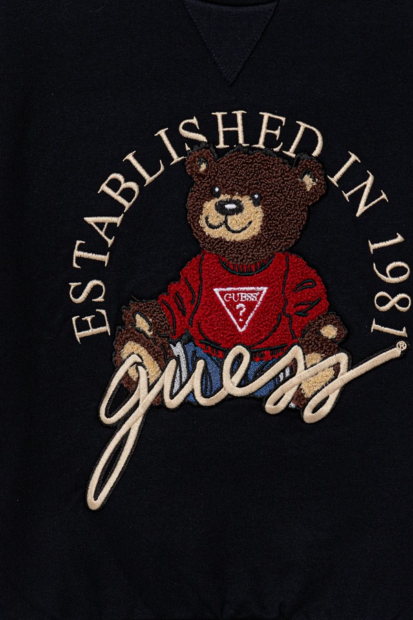 Дитяча бавовняна кофта Guess колір синій фото 2